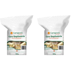 Kit com 2 Cera Chocolate Branco Cerapura (1kg de cera)