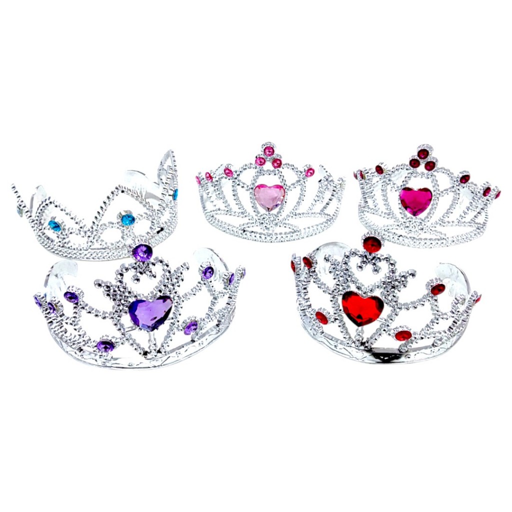 Kit 12 Coroa De Princesa Rainha Atacado Fantasia Tiara Acessórios Halloween Dança Apresentação Fada