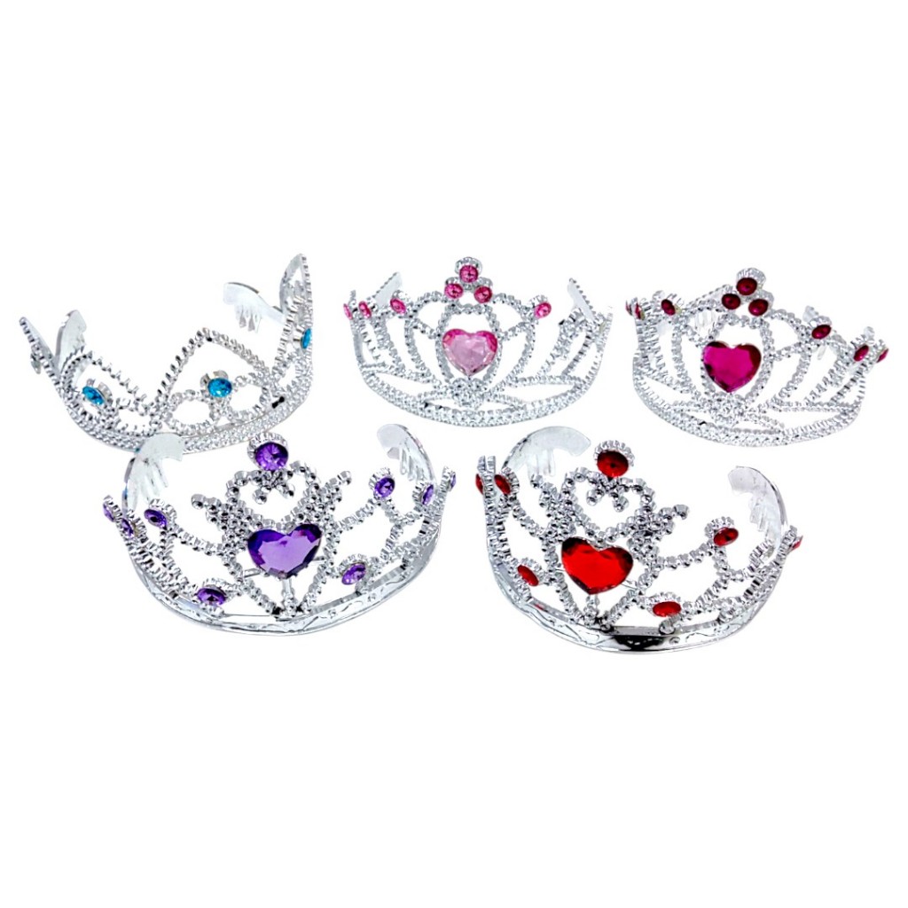 Kit 12 Coroa De Princesa Rainha Atacado Fantasia Tiara Acessórios Halloween Dança Apresentação Fada