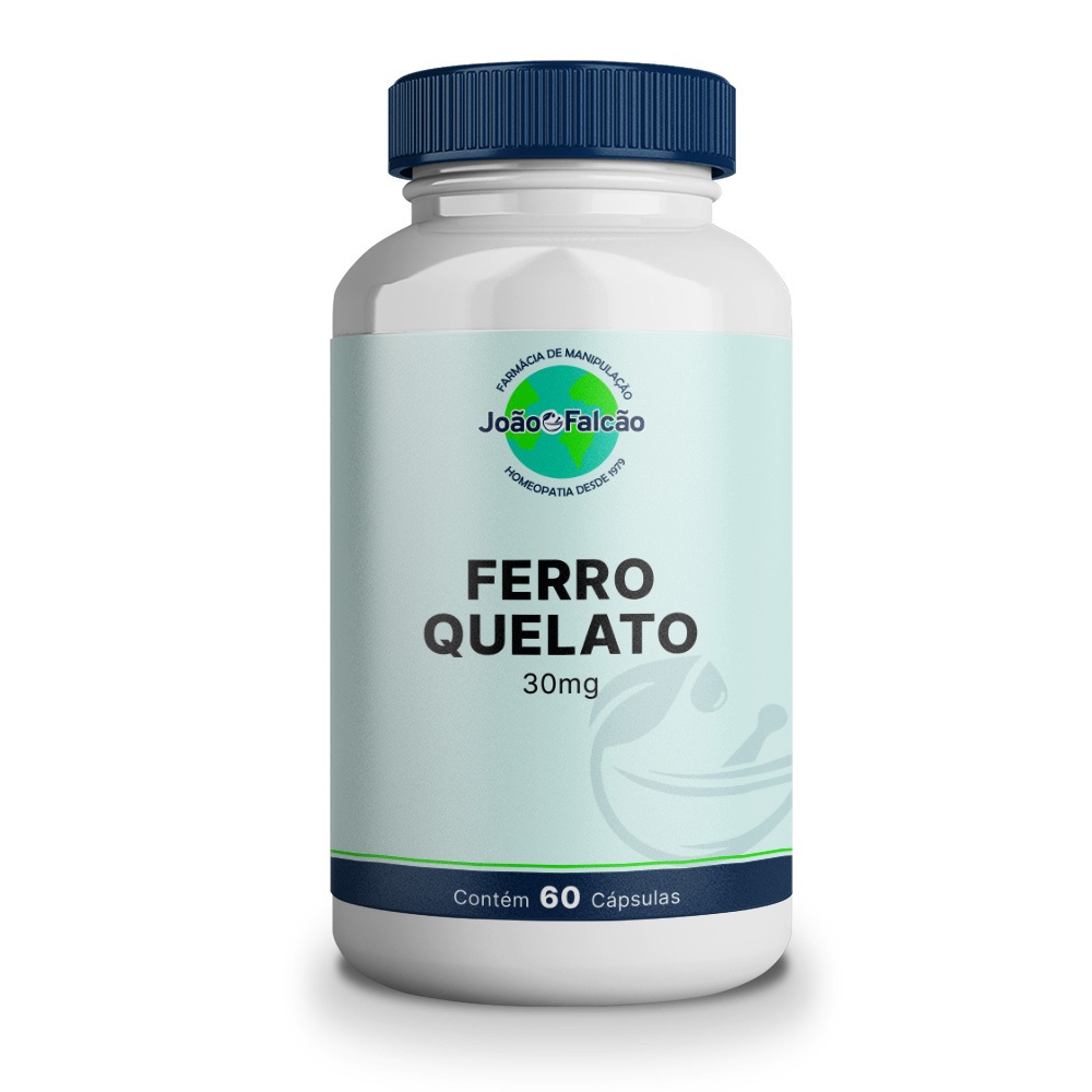 Vitamina Ferro Quelato 30 mg - 60 cápsulas