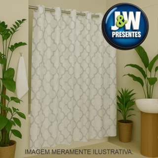 Cortina de Box - FWB, para Banheiro 1,80x1,80m EVA com Ganchos – Resistente, Impermeável e Fácil de Limpar em Oferta na Shopee