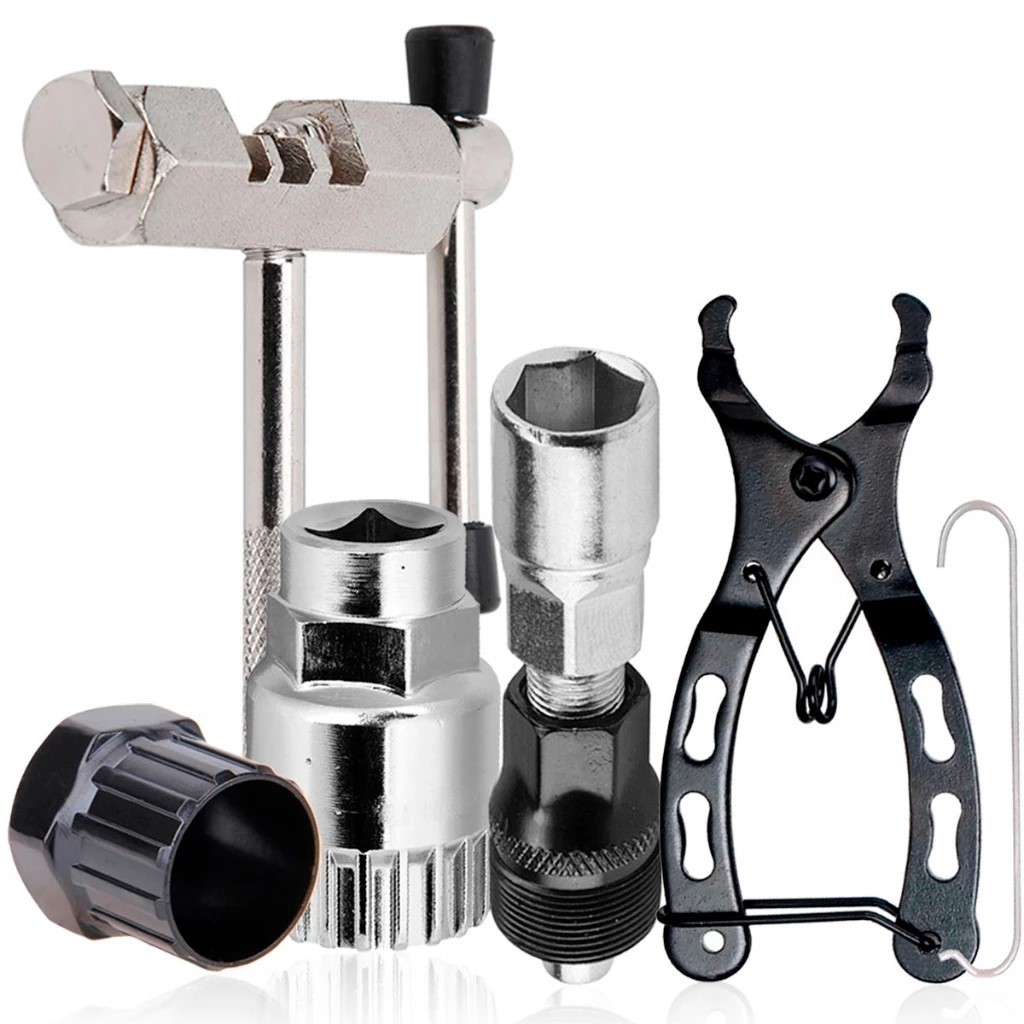 Kit Manutenção de Bike 5 em 1 Manivela Roda Extrator Pedal Removedor Extrator Material de aço carbono 45