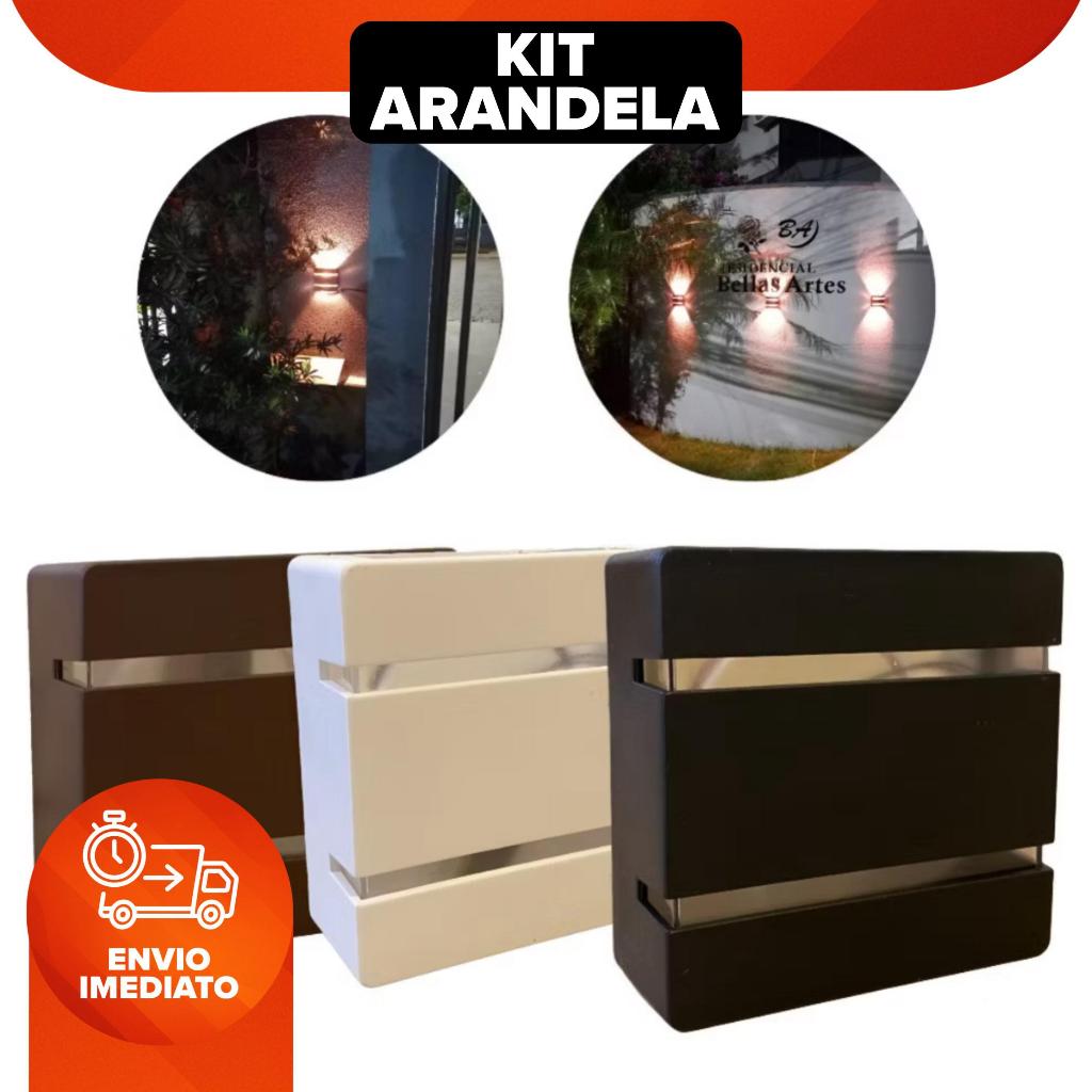 Kit 3 Arandela Luminária Slim Externa Interna 2 Friso Moderna Apartamento Casa Corredores Jardim em Oferta na Shopee