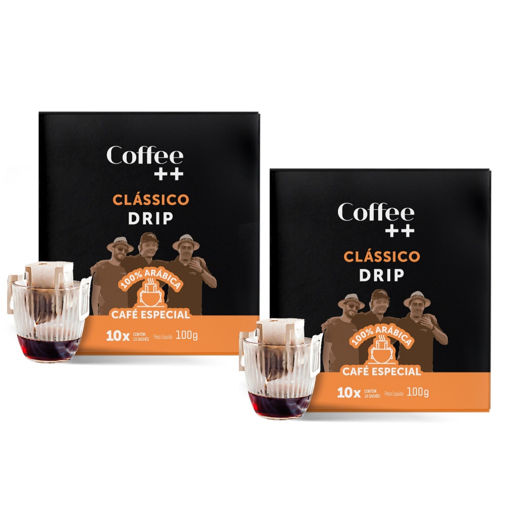 20 Sachês Café Especial Coffee Mais Clássico Drip Coffee 100% Arábica Torra Média em Oferta na Shopee