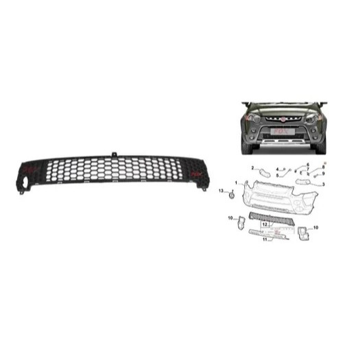 Grade Moldura Parachoque Inferior Strada Adventure 2014 A 2021 Original Fiat 100200812