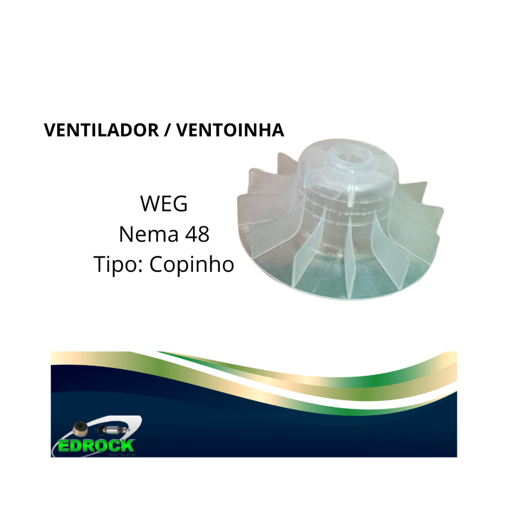 Ventilador Copinho Para Motor Weg Nema 48 Ventoinha Helice