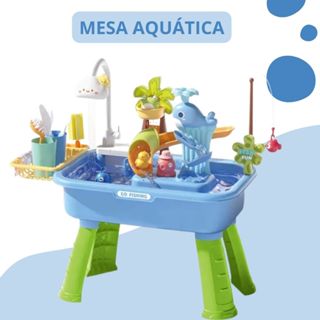 Brinquedo Mesa Aquática Pesca Infantil Torneira Elétrica Comidinhas Top Patinhos Criativo Interativo Sensorial em Oferta na Shopee