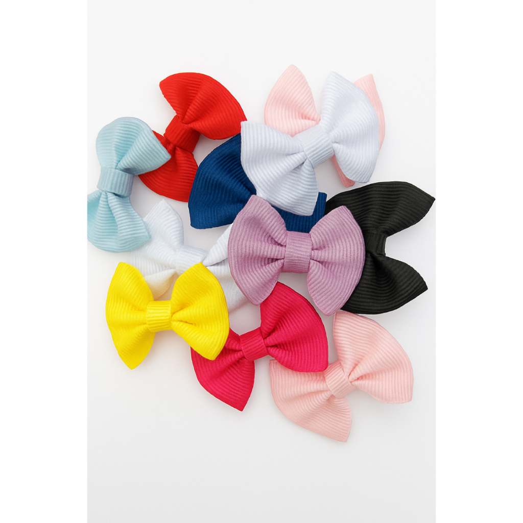 Kit 5 Mini Laços para Bebê – Presilha Infantil Colorida