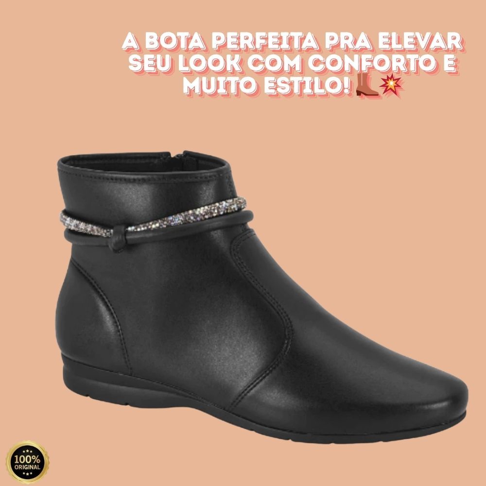 BOTA FEMININA CANO CURTO BEIRA RIO 9084-104 CONFORTÁVEL E ESTILOSA