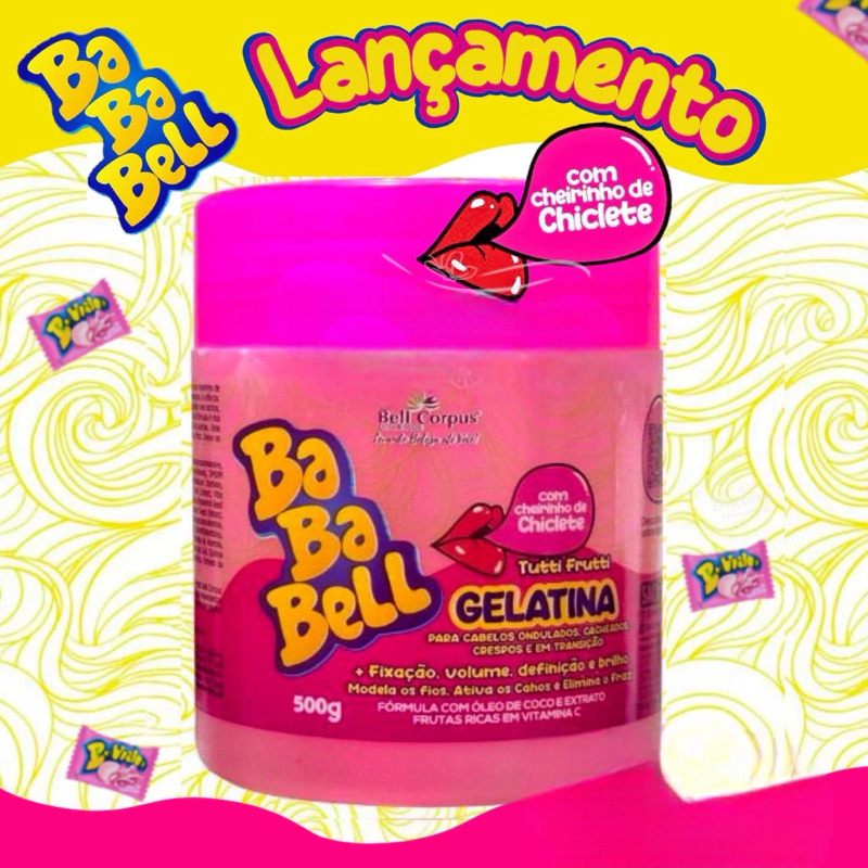Gelatina para Cabelos Cacheados Bababell Super Definição Perfeita e Intensa 500g Bell Corpus