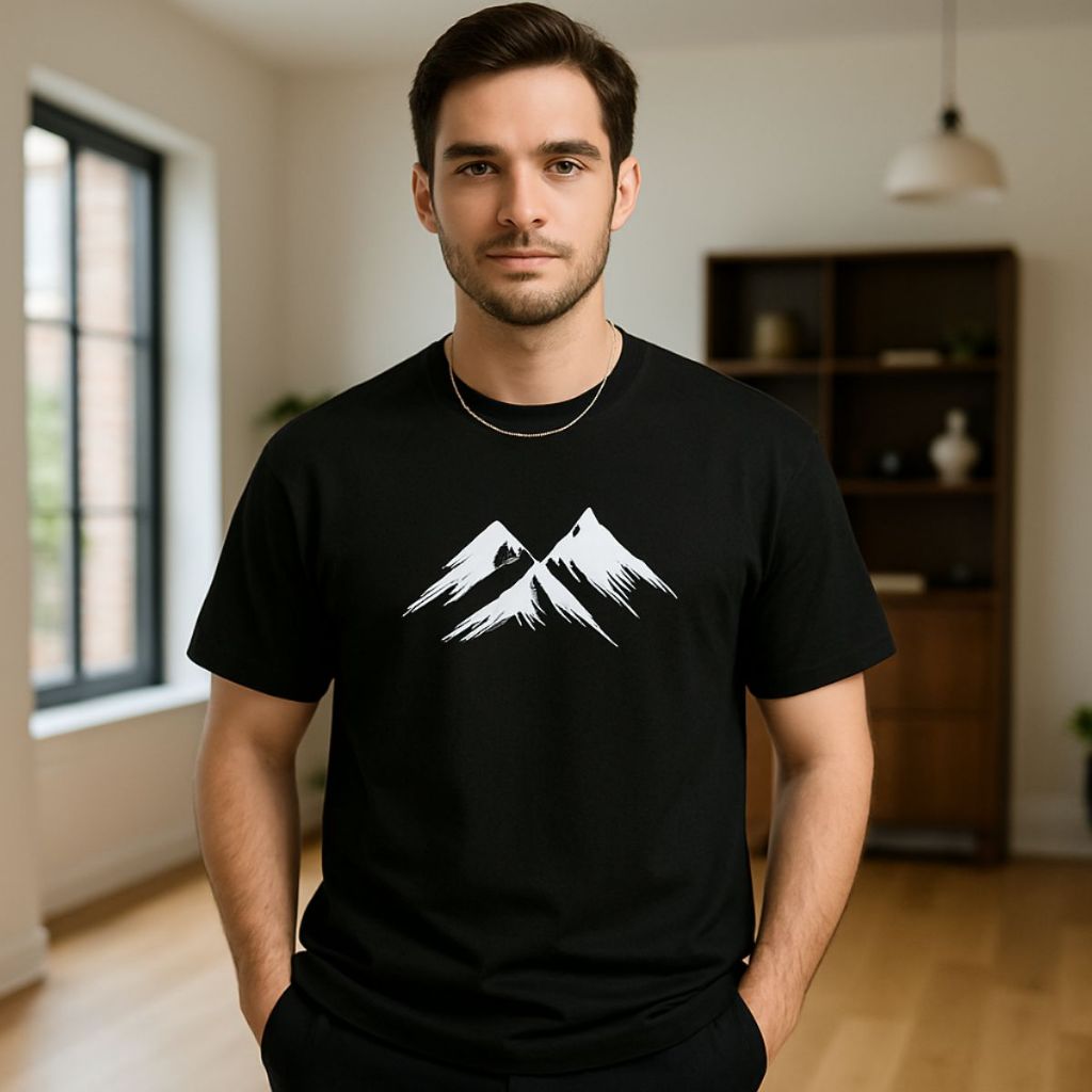 Camiseta Masculina Oversized Estampada Estilo De Rua Camisa Premium Algodão Gola Alta Unissex Lançamento Enviamos Rápido