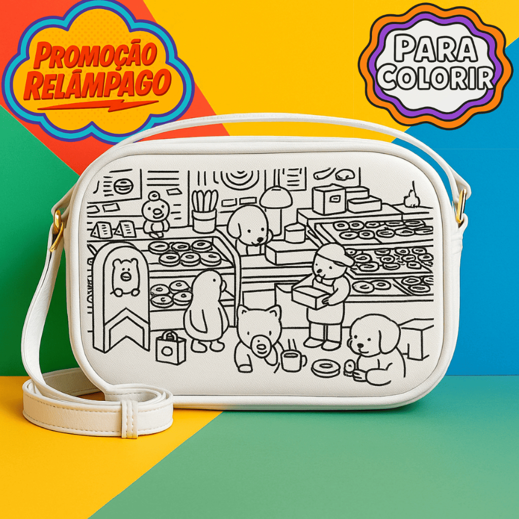 Bolsinha Infantil Feminina Personalizável - Mini Bag Lúdica Perfeita Para Colorir em Oferta na Shopee