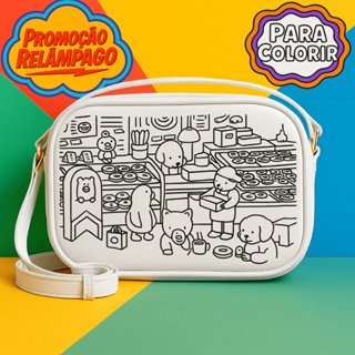 Bolsinha Infantil Feminina Personalizável - Mini Bag Lúdica Perfeita Para Colorir em Oferta na Shopee