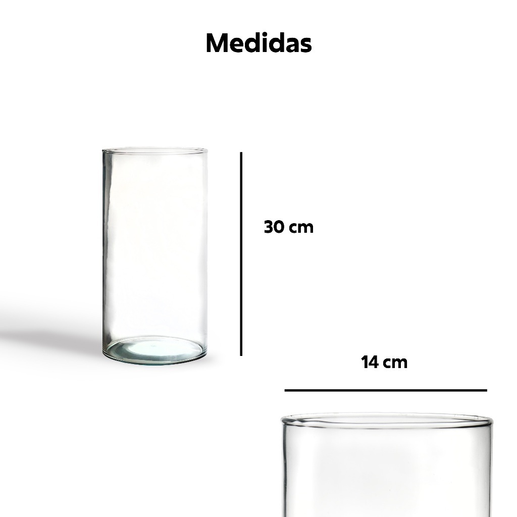 Vasos Tubo Vidro Cilindro P 30x14 Para Arranjo Flores Mesa Sala Festa Casamento Buffet — imagem 2 de 2