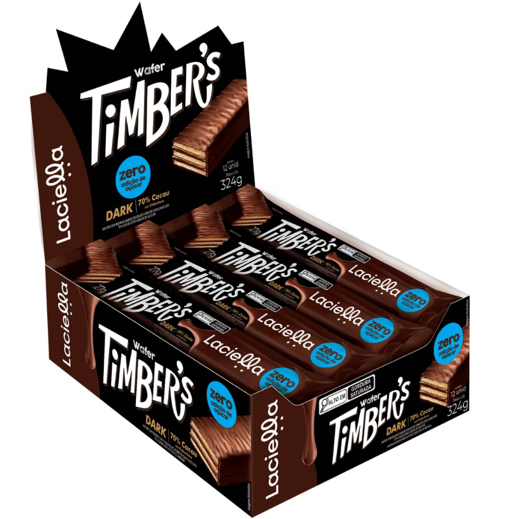 Lanche Fit Wafer Dark 70% Cacau Zero Adição de Açúcar em Oferta na Shopee