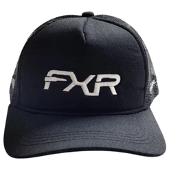Boné FXR Trucker Preto Aba reta Telinha Ajustável Unissex
