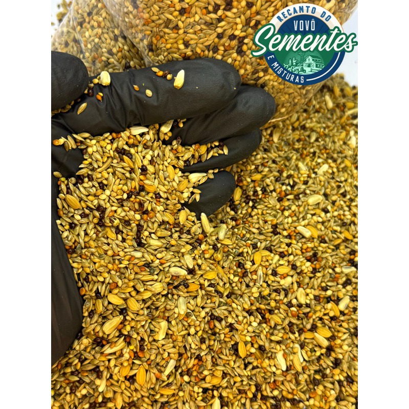 1KG/ 3KG / 5KG Mistura Azulão Bicudo e Curió PREMIUM SEM Extrusado Ração nutritiva