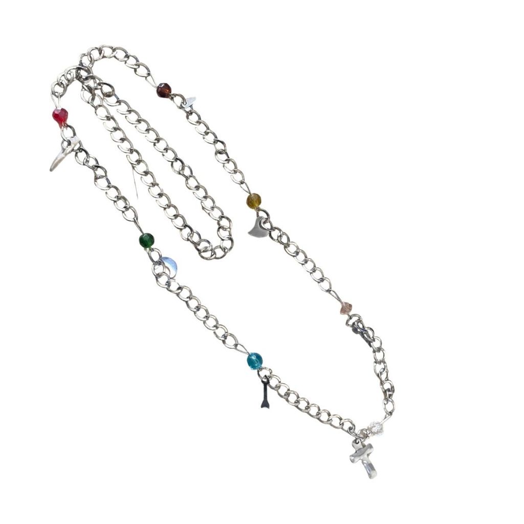 Guia De Aço 7 Linhas De Umbanda Com Conta De Cristal Unidade em Oferta na Shopee