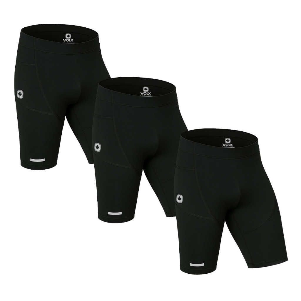 Kit 3 Bermudas de Compressão Térmicas Segunda Pele Treino Corrida Academia Proteção Solar Uv