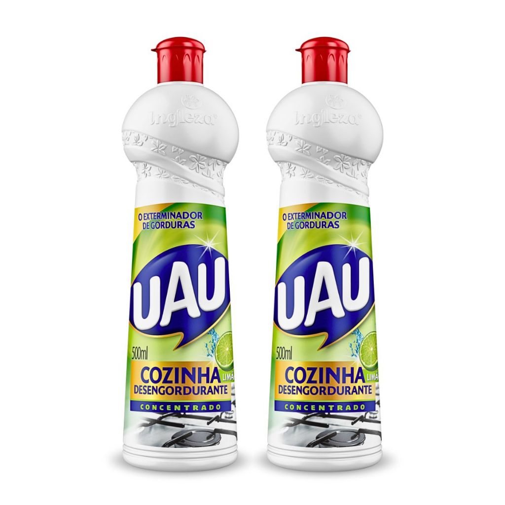 Limpador Uau Desengordurante Cozinha Limão 2un 500ml