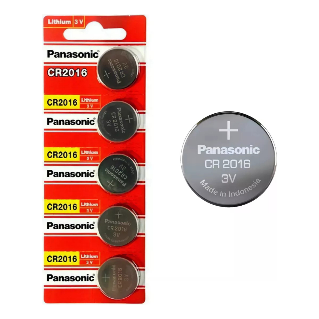 Pilha CR2016 3V Panasonic Bateria Moeda 05 unidades Relogio Controle Remoto em Oferta na Shopee