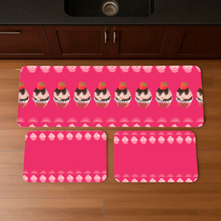 Tapete de Cozinha Cupcake Kit 3 Peças Premium Decorativa, Antiderrapante, Costura Reforçada(tpc108) em Oferta na Shopee