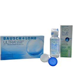 Lente de Contato Bausch + Lomb Ultra para Miopia e Hipermetropia com Estojo e Solução ULS