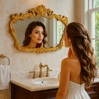 Espelho Grande Provençal Resina Decoração Casa Móveis Parede Mod. Veneziano Envio Imediato em Oferta na Shopee