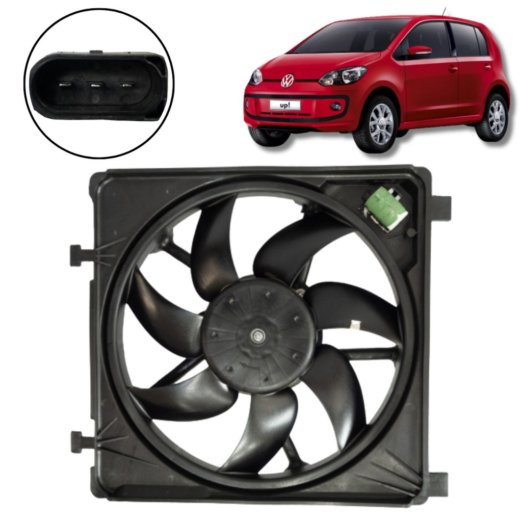 ELETROVENTILADOR/VENTOINHA COM DEFLETOR VW UP 2014/