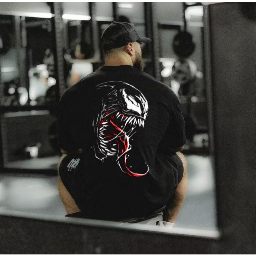 Camiseta Oversized Grande Academia Estampa Venom Fit Camisa 100% Algodão Casual Envio Imediato