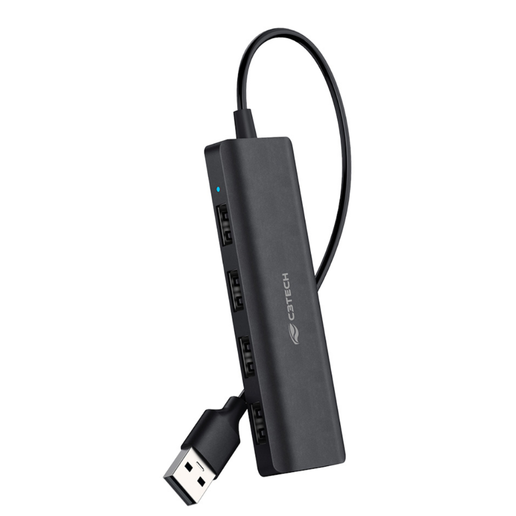 Hub Usb 4 Portas Led Indicador Régua USB 2.0 Extensão Informática
