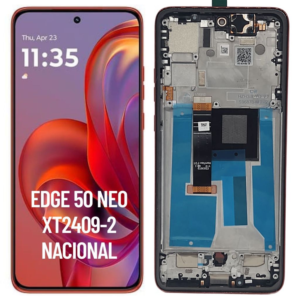 TELA FRONTAL DISPLAY COMPATIVEL MOTOROLA MOTO EDGE 50 NEO XT2409-2 NACIONAL VERM