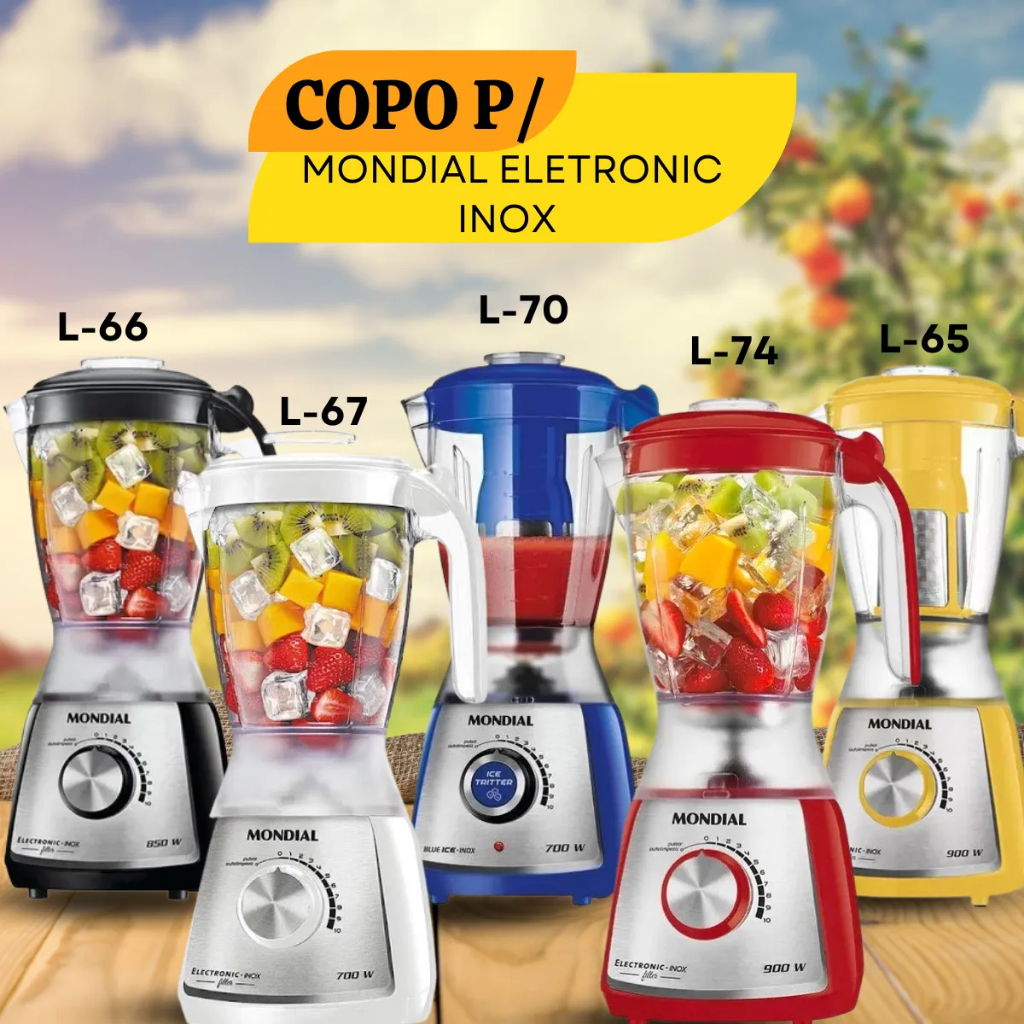 Copo Liquidificador Mondial Eletronic Inox 700w L60 / L65 / L66 / L70 / L74 em Oferta na Shopee
