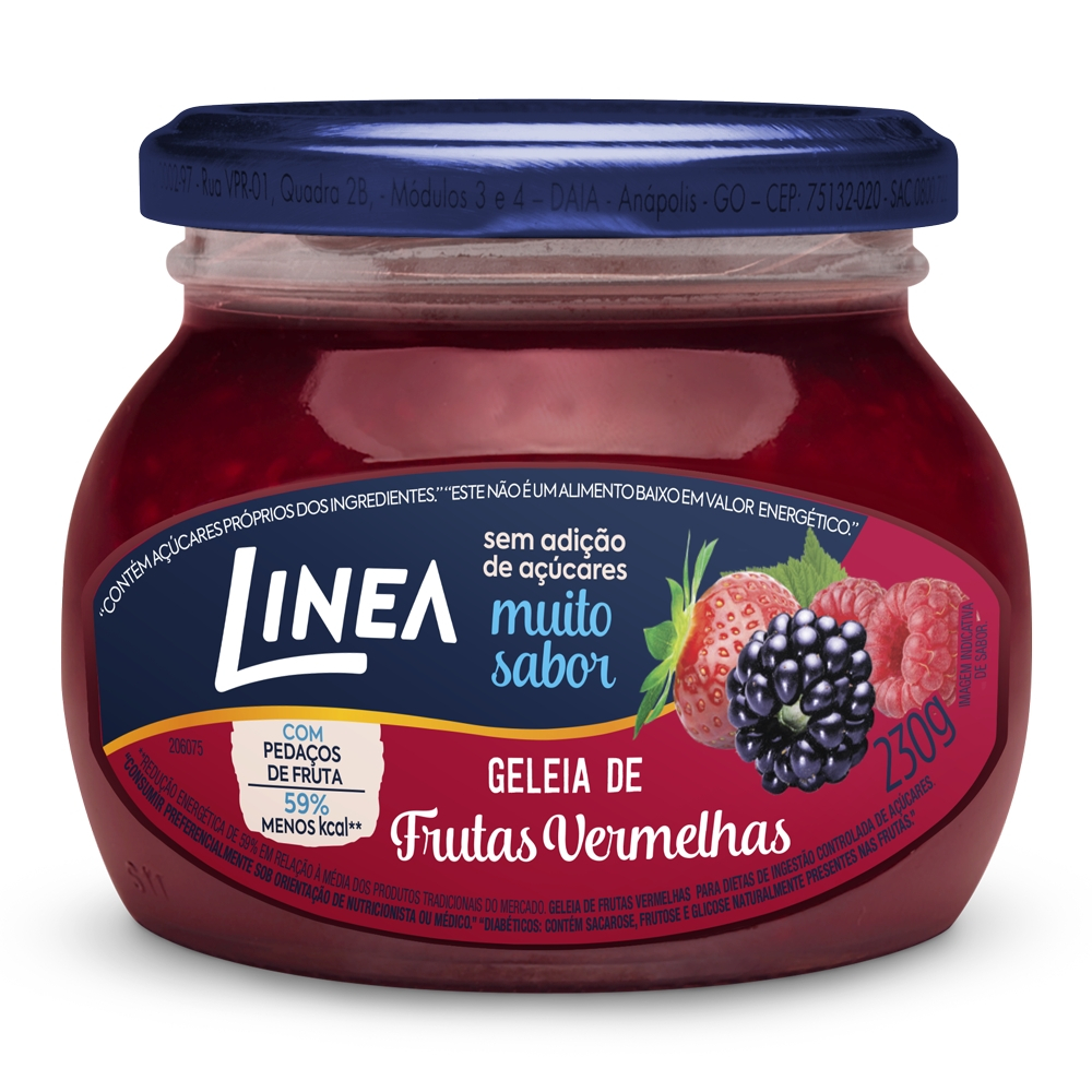 Geleia Linea Sabor Frutas Vermelhas 230g - Food & Beverages