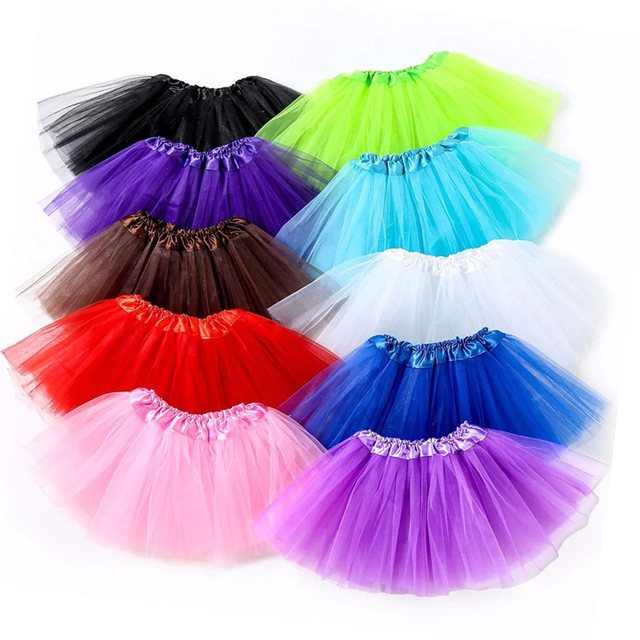 Saia De Tule Tutu Infantil Carnaval 30cm branco