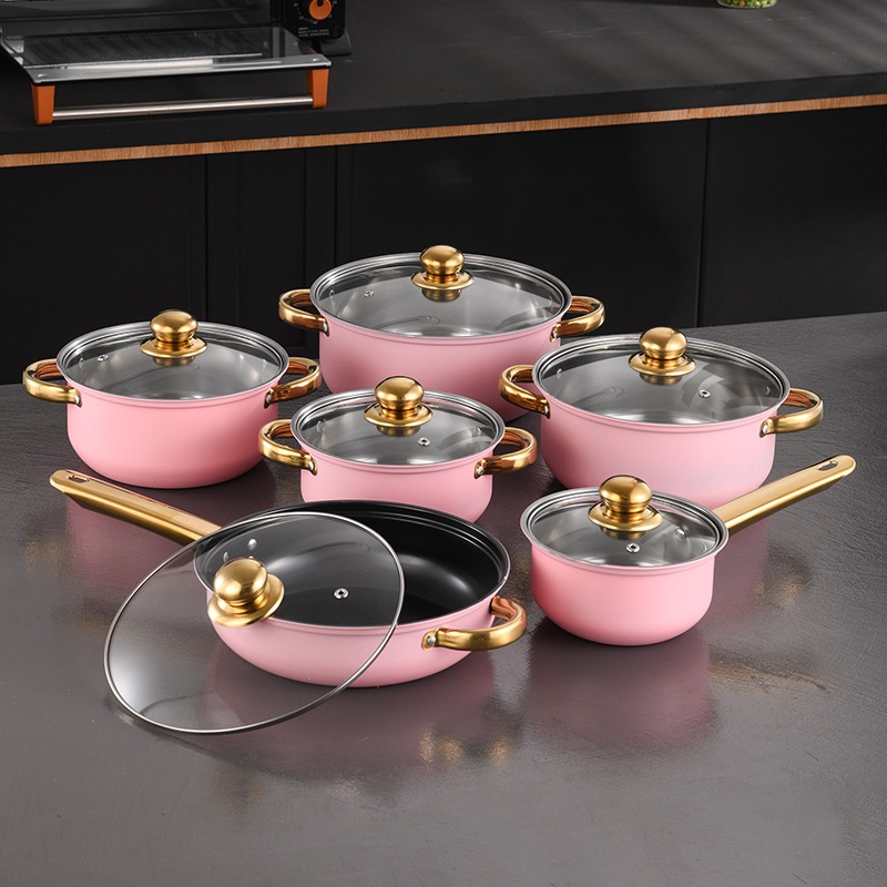 Kit 6 panelas + talheres em aço inox conjunto 18 peças antiaderente
