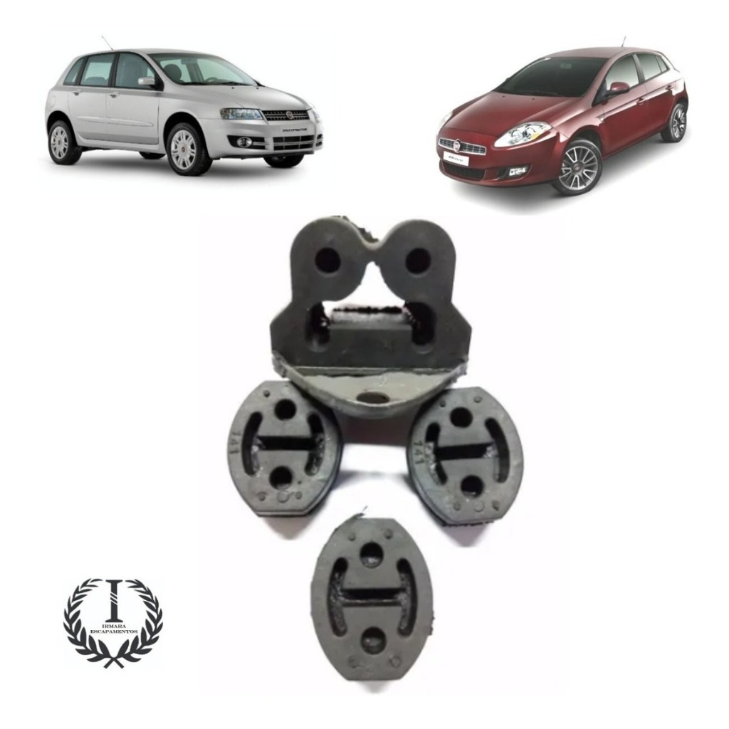 Borracha / Coxim Escapamento Fiat Stilo / Bravo Kit C/ 4pç