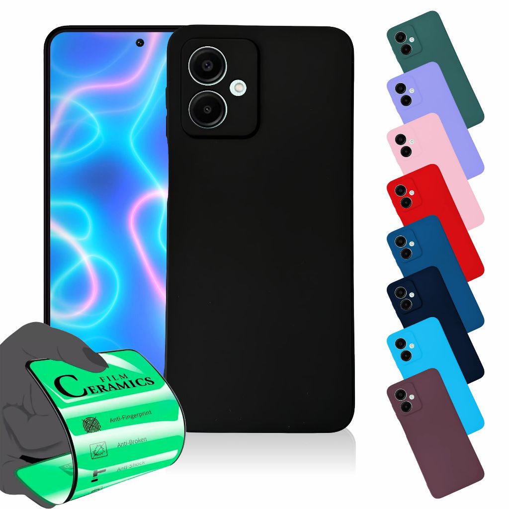 Capa Capinha Anti Shock Aveludada + Película Para Galaxy A04E em Oferta na Shopee