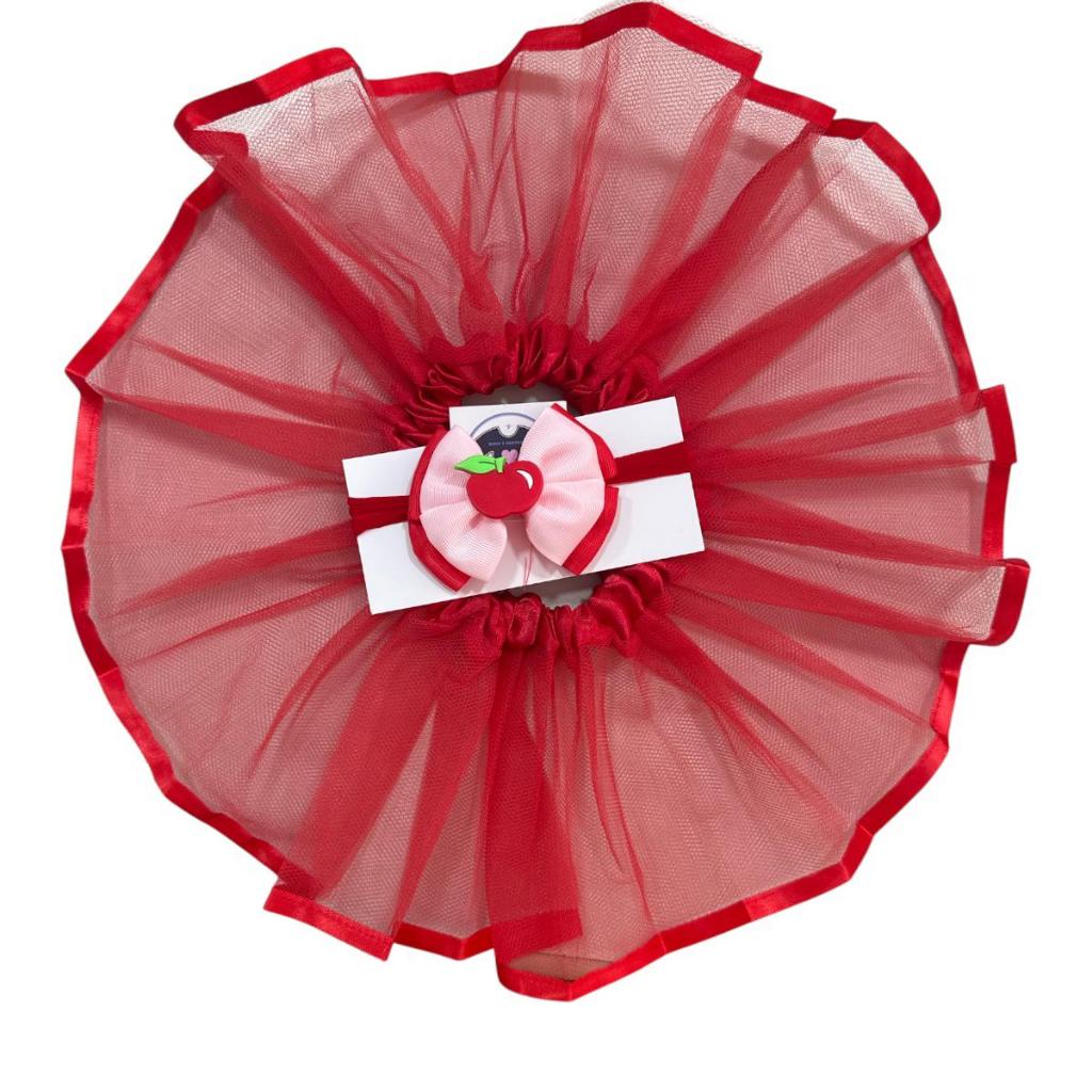 Bebê- Saia de Tule + Laço (Tutu) Frutinha (Fruta) - Mesversário - Temático