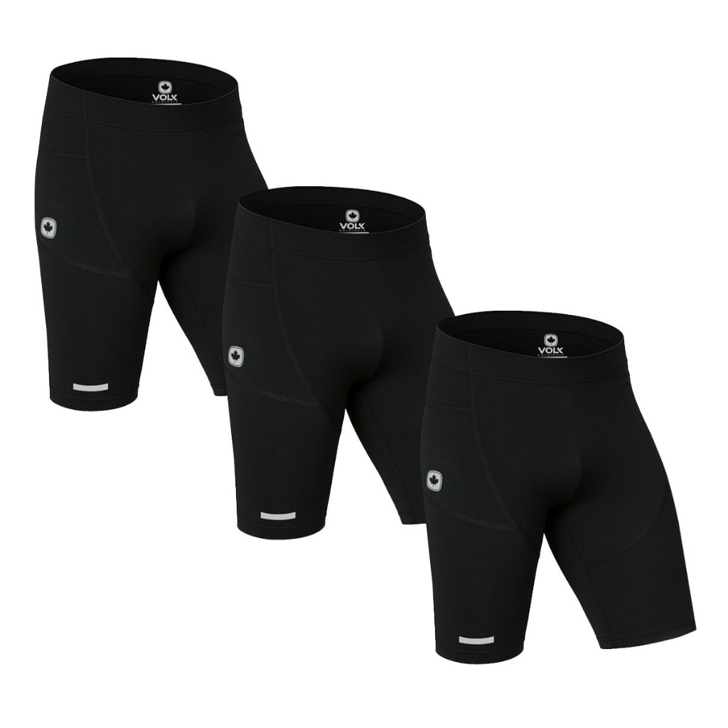 Kit 3 Bermudas de Compressão Térmicas Segunda Pele Treino Corrida Academia Proteção Solar Uv