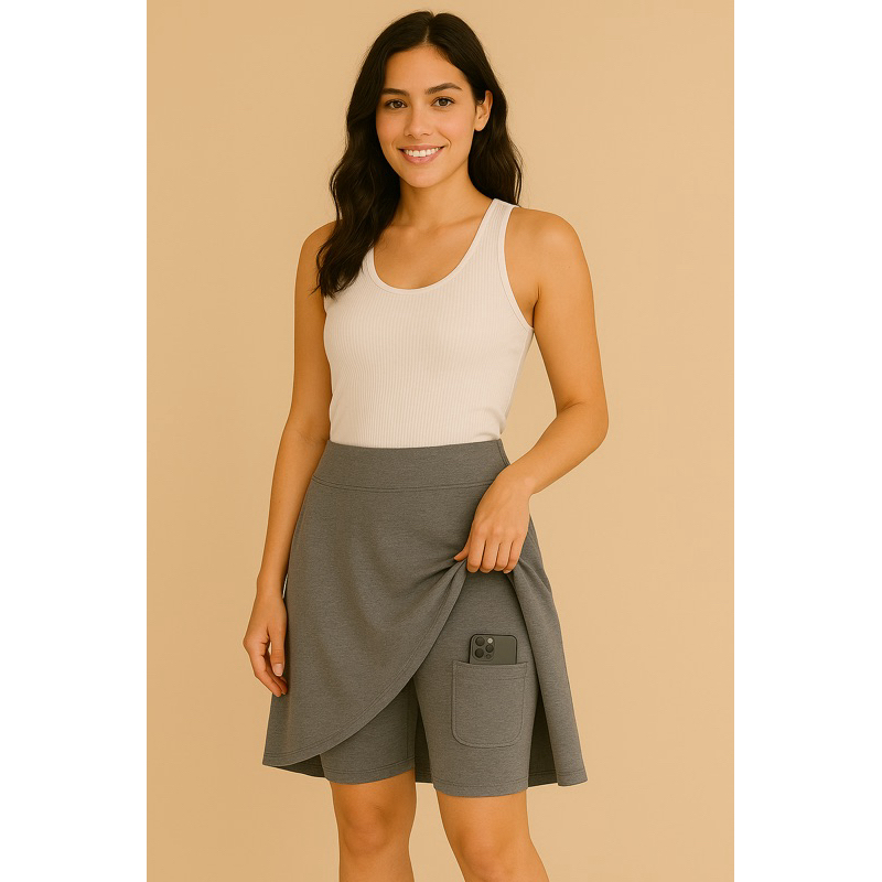 Kit 3 Saia Short Moda Fitness Evangelica Tecido Suplex Sem Transparêcia — imagem 2 de 2