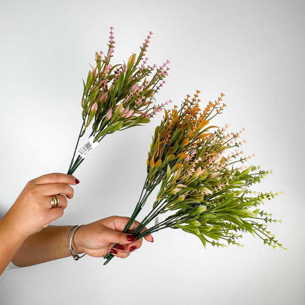 Planta Artificial matinho Decoração  Jardim Folhagens Flores falsas  - SD801785