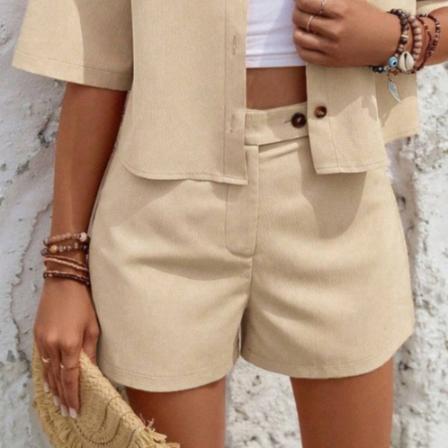 Short Feminino Alfaiataria LEVEL Varias Cores Verão em Oferta na Shopee