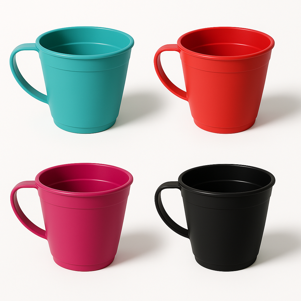 Kit 30 Canecas Plástico Resistente Festa Merenda Escola Refeição Refeitório Alimentação Bebida em Oferta na Shopee