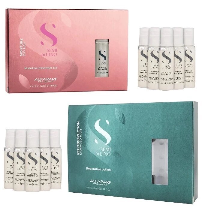 Kit Ampola Alfaparf Milano Professional Semi Di Lino - 6 x 13 ml