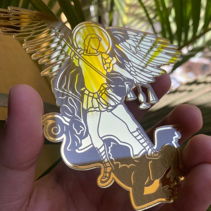 Aplique Santo Personalizado 4cm Acrílico Espelhado - Kit (MANDAR NO CHAT O APLIQUE ESCOLHIDO)