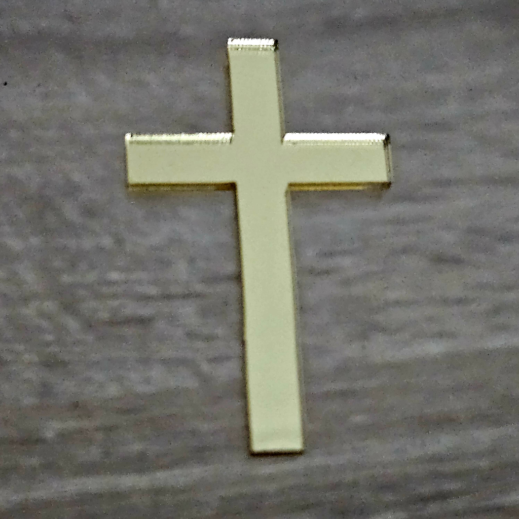 Apliques de Acrílico Desenho Espelhado - CRUCIFIXO/ CRUZ em Oferta na Shopee