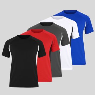 Kit5 Camiseta /Camisa Treino-Academia-Casual Manga Curta Masculina Dry Fit Respiravel Confortável