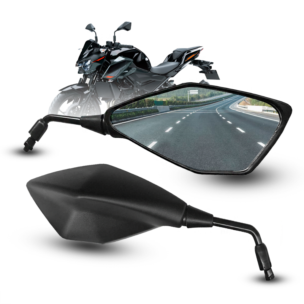 Retrovisor Modelo Z400 Fixo Rosca M10 Esportivo Titan Fan Twister XRE 300 CB300 Dafra Kawasaki Suzuki Par