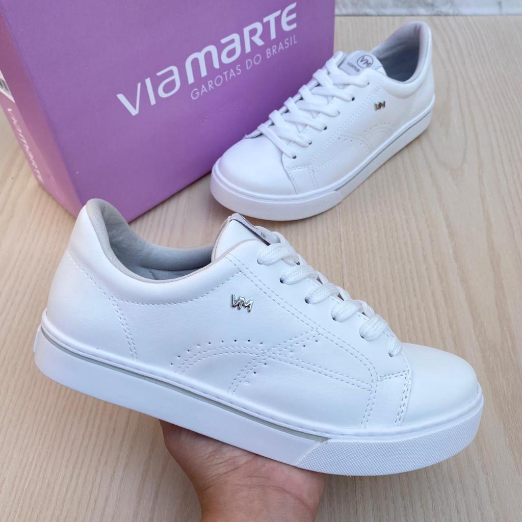 Tênis Sapato Feminino Via Marte Casual Costura Dia a Dia Confortável em Oferta na Shopee